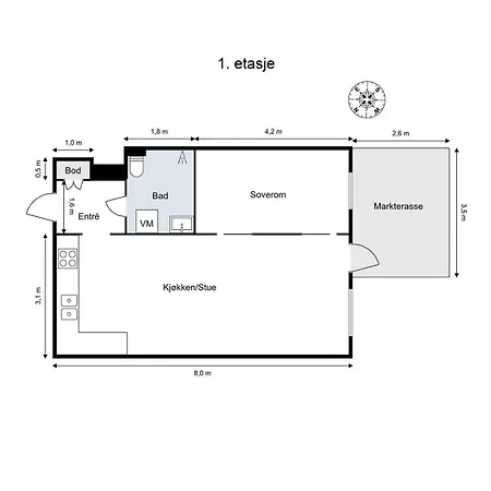 In Gruenerlokka Appartement *